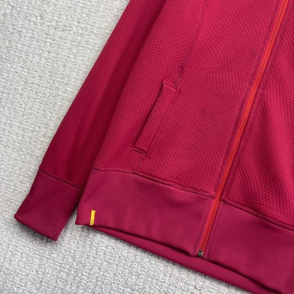 LOLE Full Zip Tech Textured Fleece Athletic Jacket Hoodie Pink / Red Women Sz L - Picture 3 of 16